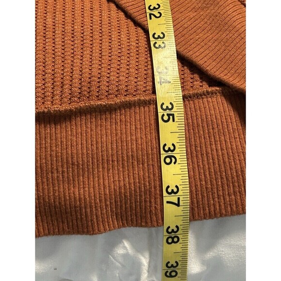 SONOMA Goods for Life Burnt Orange Long Sleeve Waffle Knit Cardigan Size XL - Picture 7 of 7